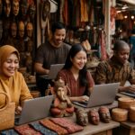 Ilustrasi UMKM Indonesia Go Global dengan AI dan Zeusbola